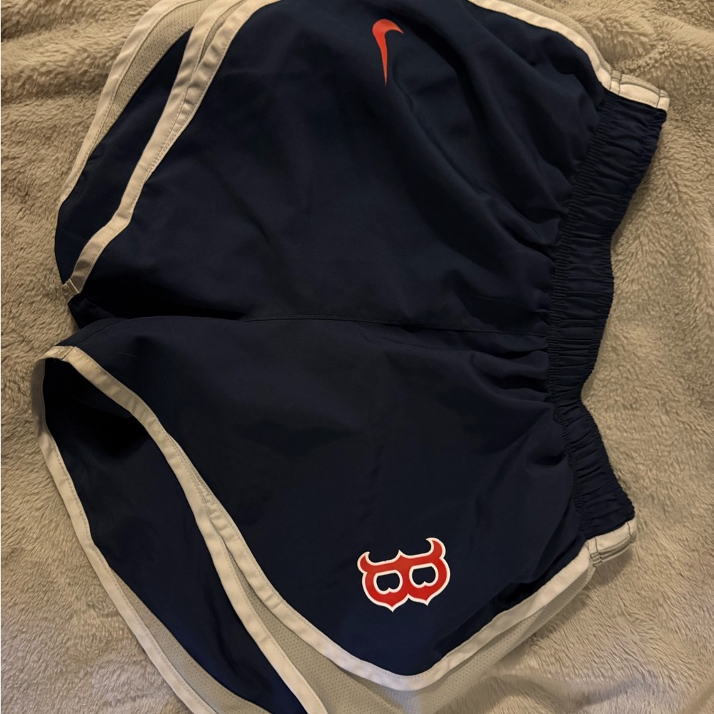 Nike Navy Athletic Shorts with Boston logo
